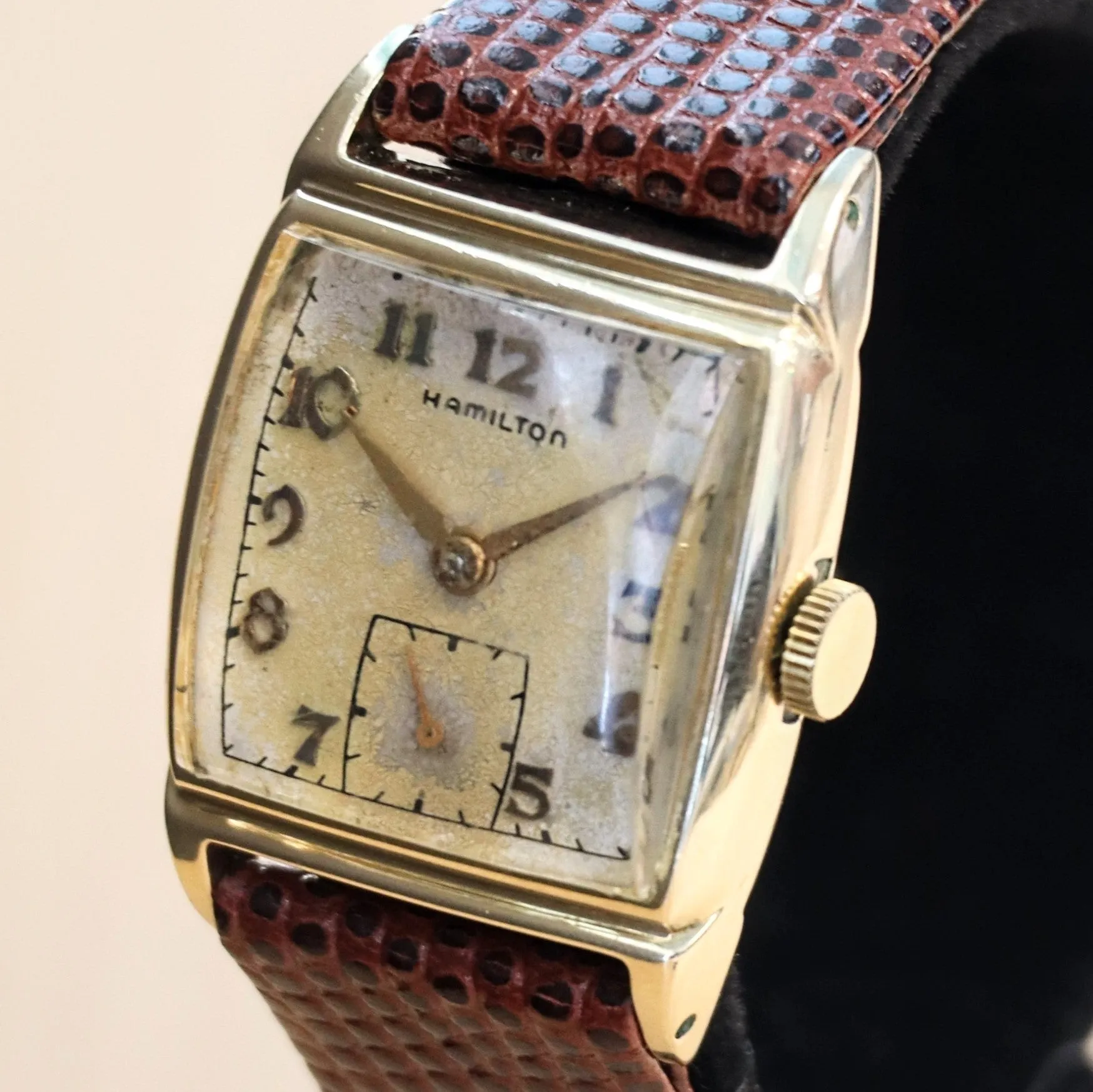 1949 HAMILTON Forbes Watch Cal. 747 17 Jewels U.S.A. 14K G.F. Wristwatch - In Original Box!