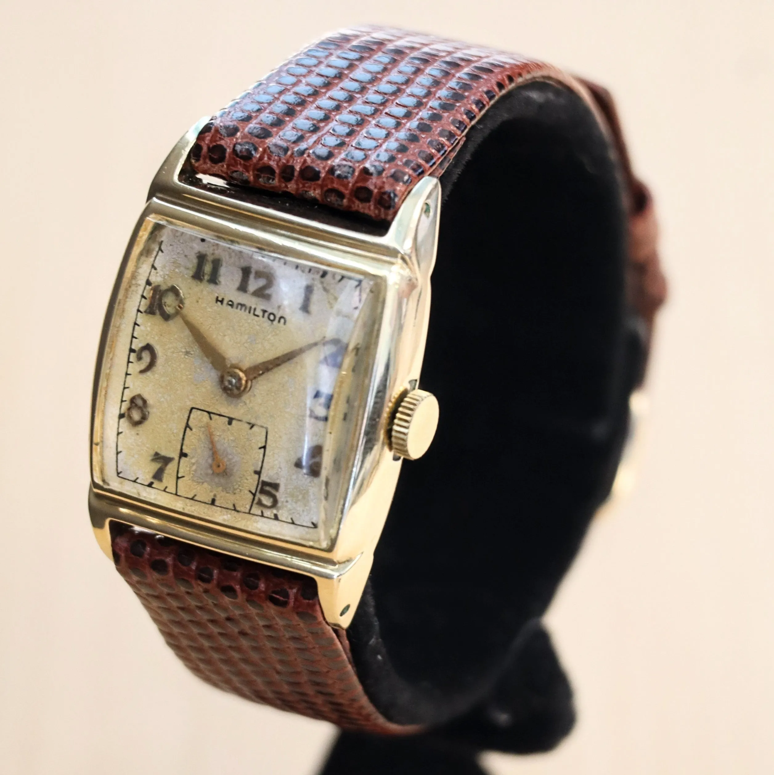 1949 HAMILTON Forbes Watch Cal. 747 17 Jewels U.S.A. 14K G.F. Wristwatch - In Original Box!