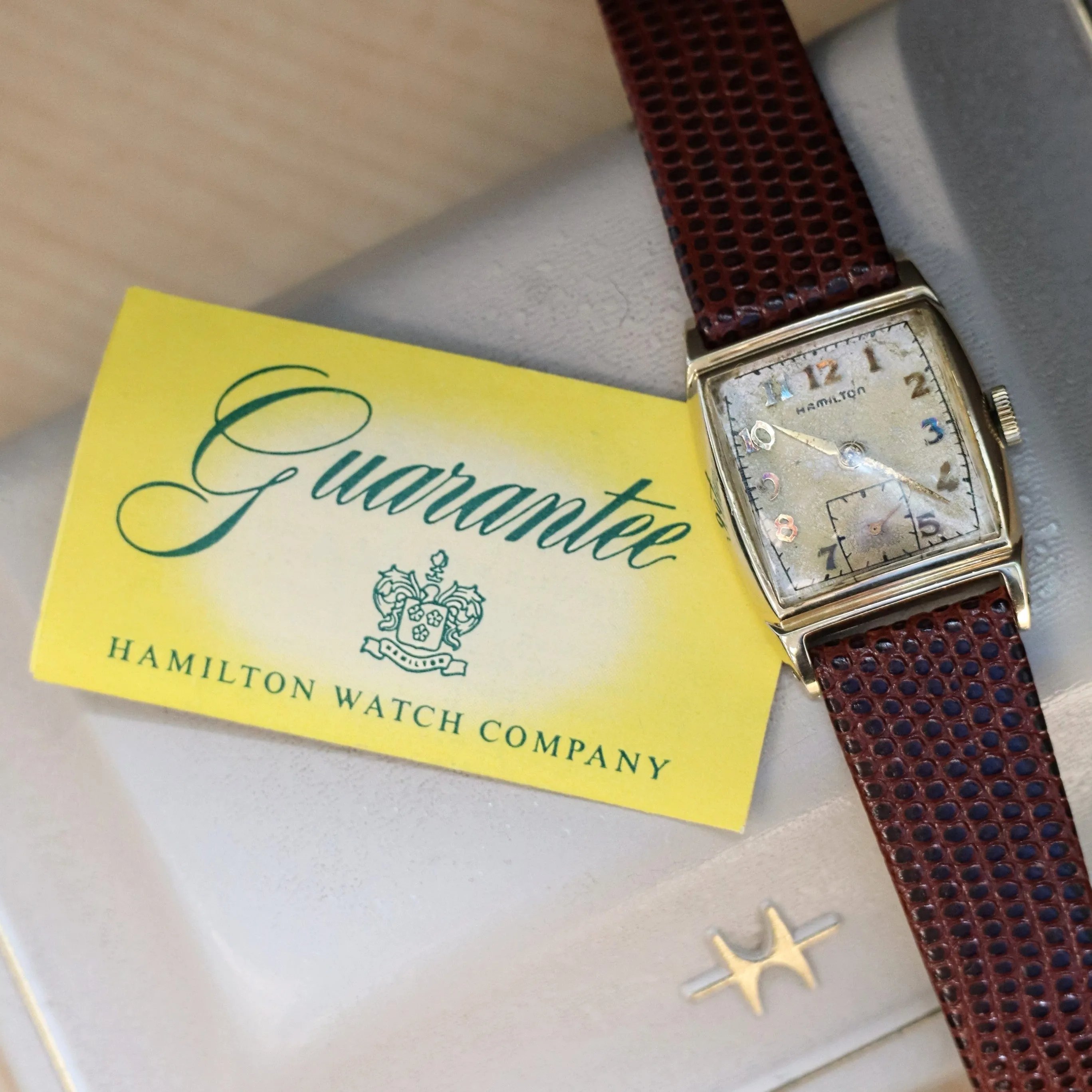 1949 HAMILTON Forbes Watch Cal. 747 17 Jewels U.S.A. 14K G.F. Wristwatch - In Original Box!