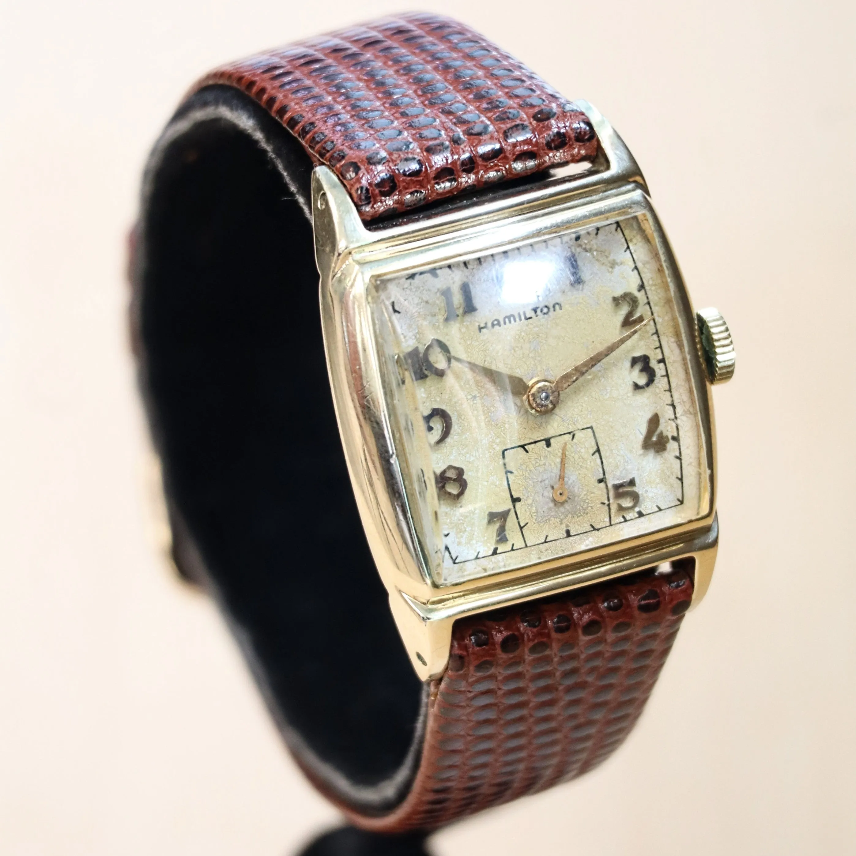 1949 HAMILTON Forbes Watch Cal. 747 17 Jewels U.S.A. 14K G.F. Wristwatch - In Original Box!