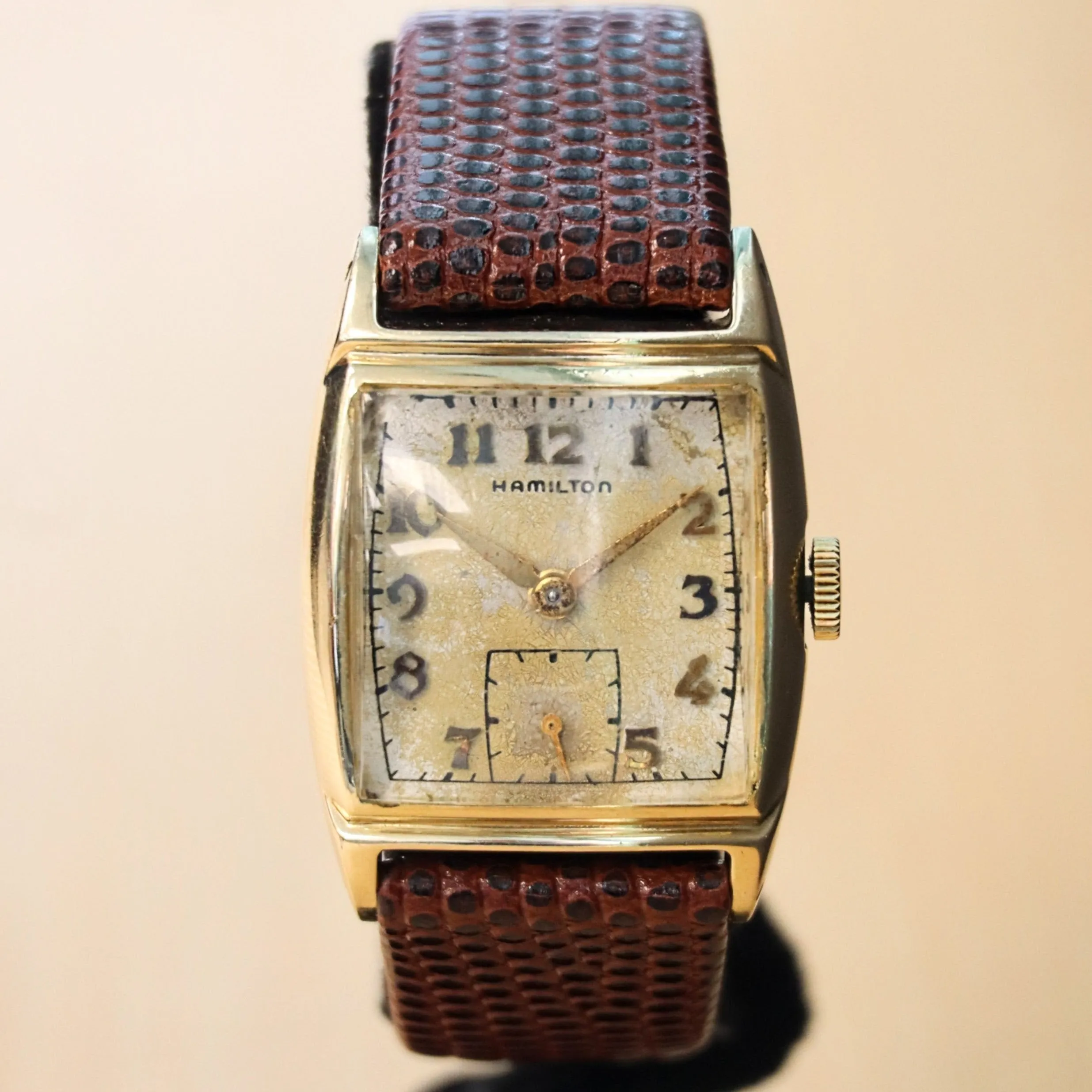 1949 HAMILTON Forbes Watch Cal. 747 17 Jewels U.S.A. 14K G.F. Wristwatch - In Original Box!