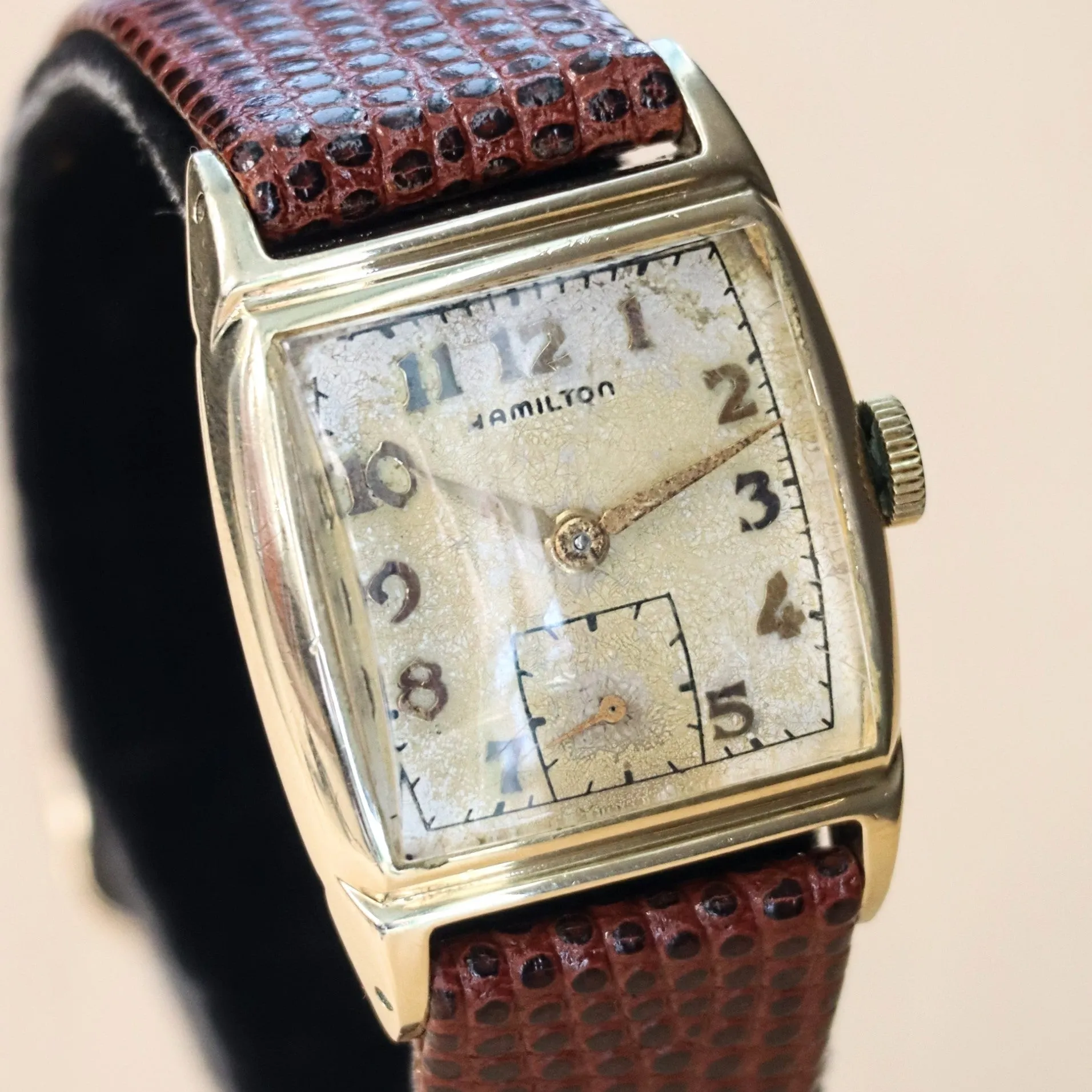 1949 HAMILTON Forbes Watch Cal. 747 17 Jewels U.S.A. 14K G.F. Wristwatch - In Original Box!