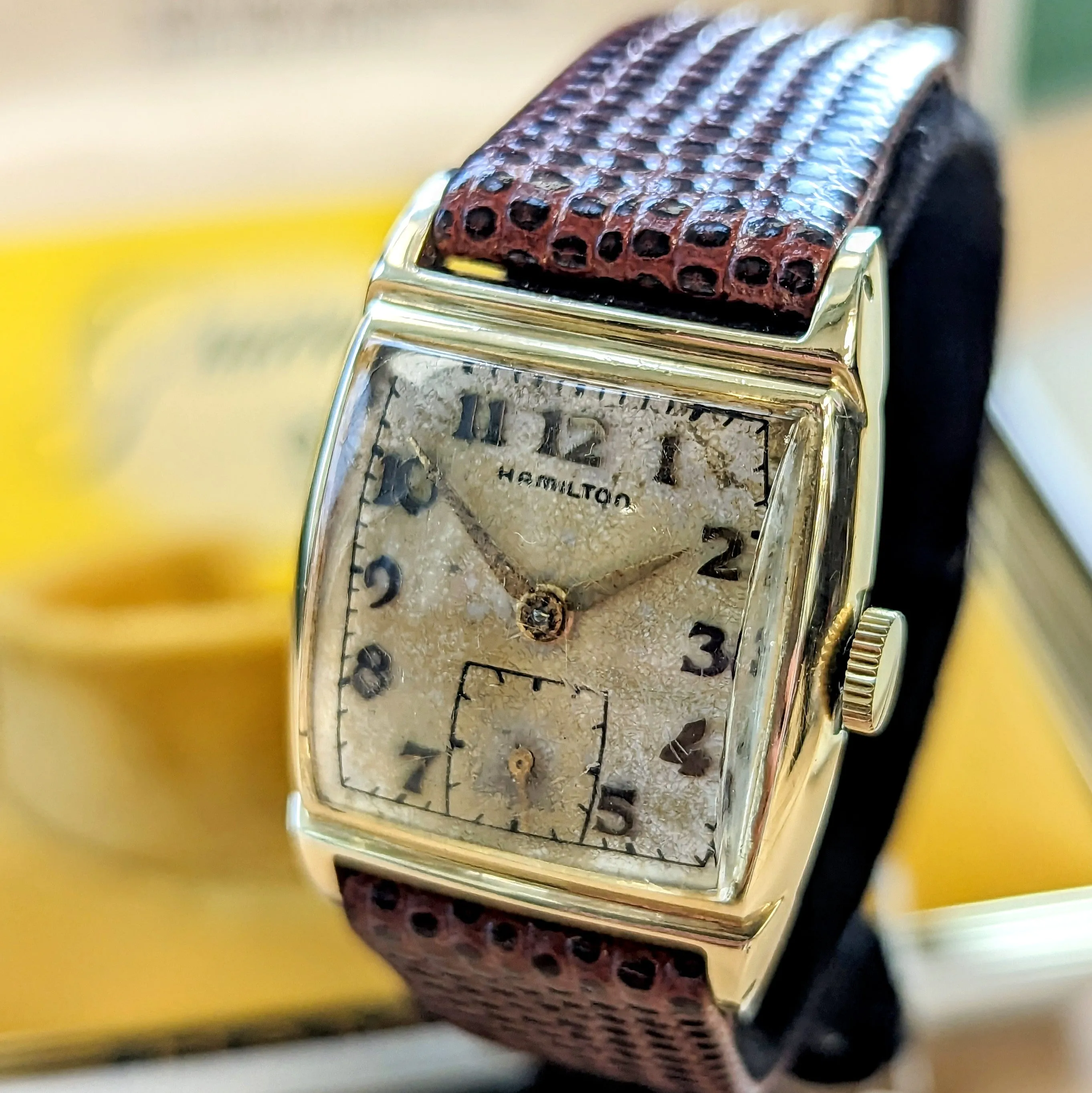 1949 HAMILTON Forbes Watch Cal. 747 17 Jewels U.S.A. 14K G.F. Wristwatch - In Original Box!