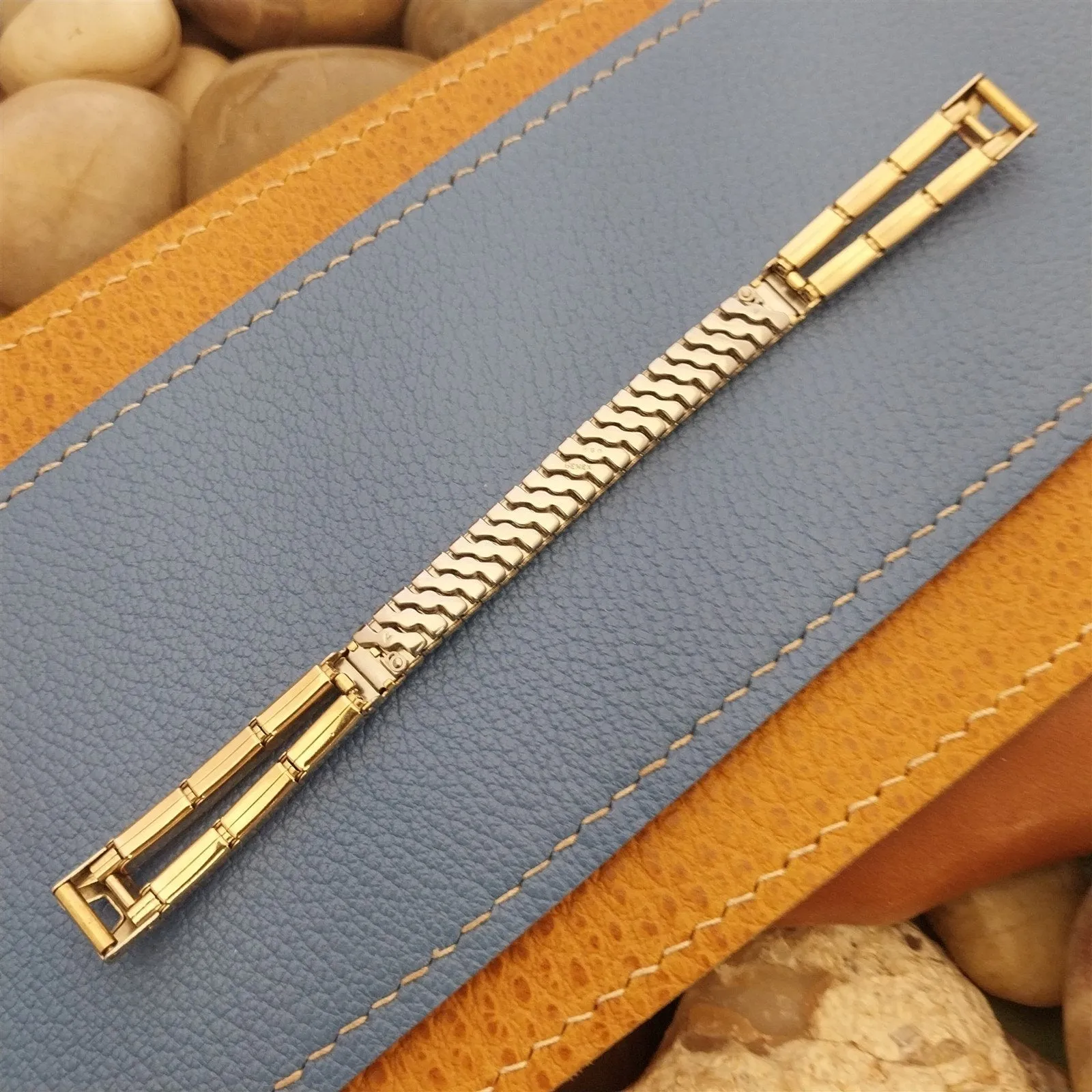 1950s Vintage Cocktail Watch Band Unused Classic 12k Gold-Filled Gemex Tahiti