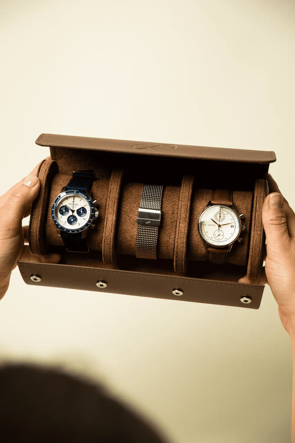 1960 Racing Chronograph, Steel / Navy & White