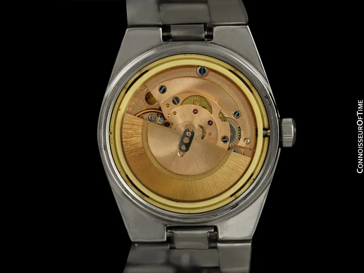1972 Omega Geneve Vintage Mens Automatic Bracelet Watch, Quick-Setting Date - Stainless Steel