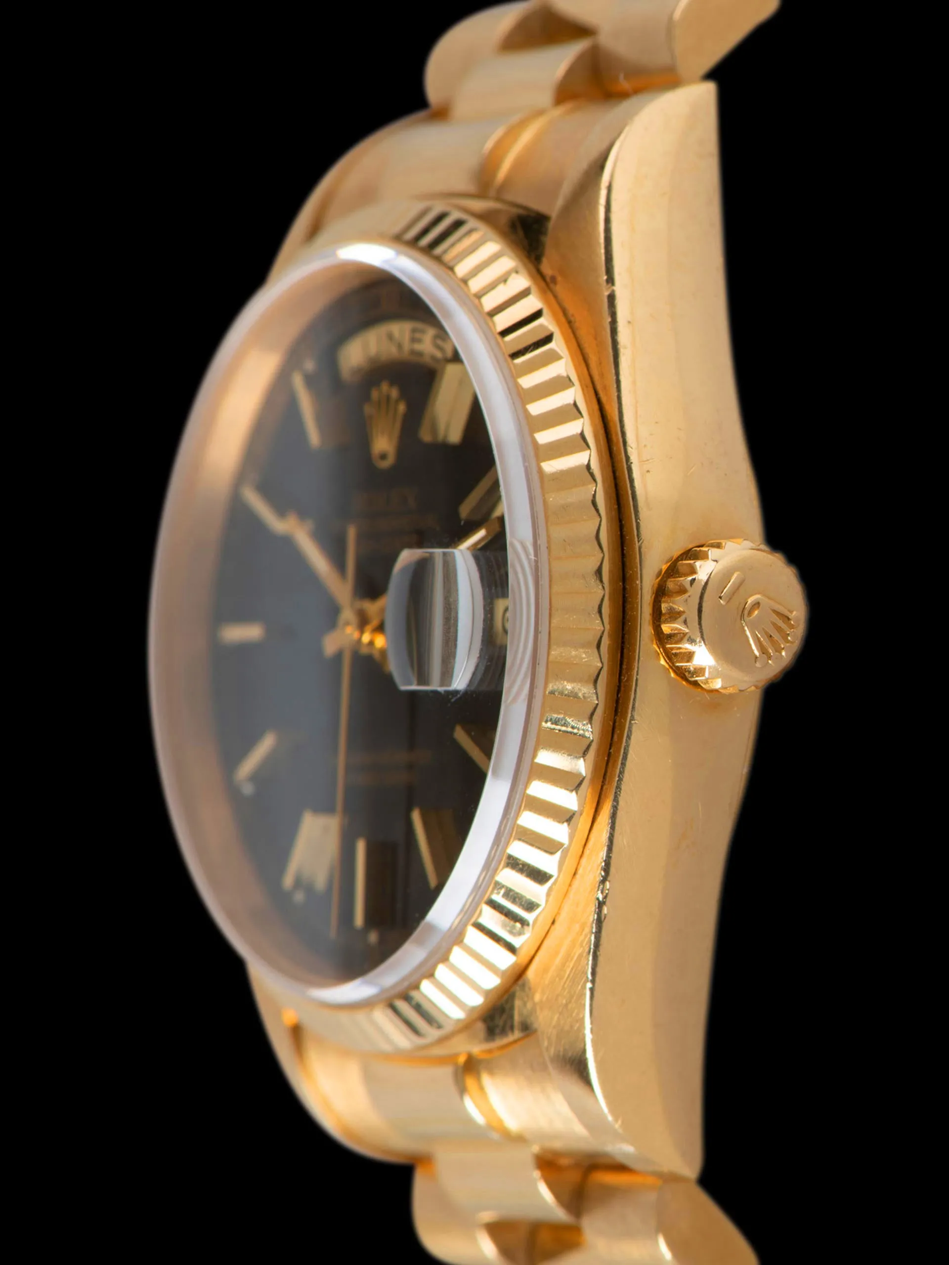 1980 Rolex Day-Date 18K YG (Ref. 18038) Black Dial