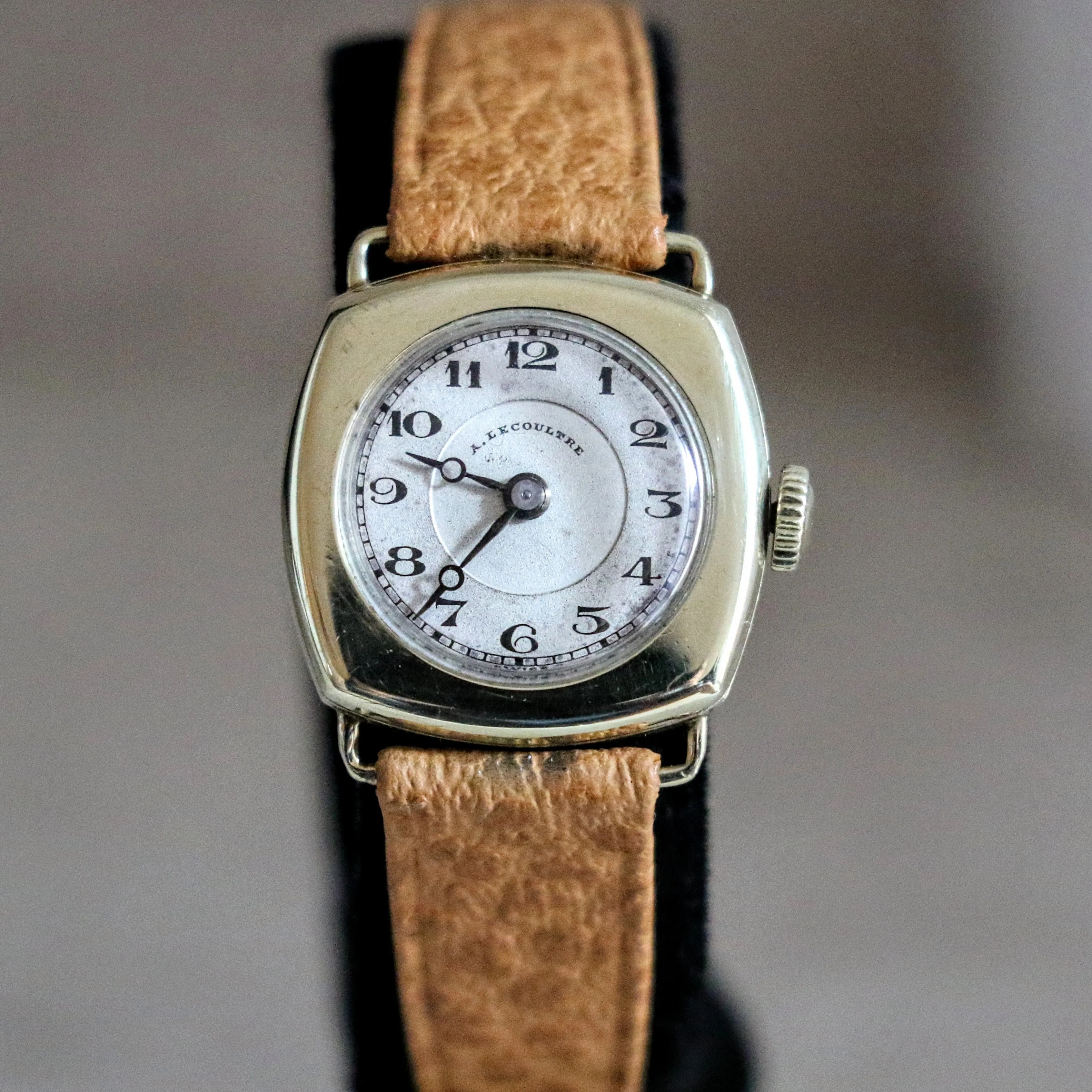 A. LeCoultre & E.Blancpain Fils. Wristwatch 15 Jewels 3 ADJ 14K GOLD Vintage Swiss Watch