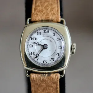 A. LeCoultre & E.Blancpain Fils. Wristwatch 15 Jewels 3 ADJ 14K GOLD Vintage Swiss Watch