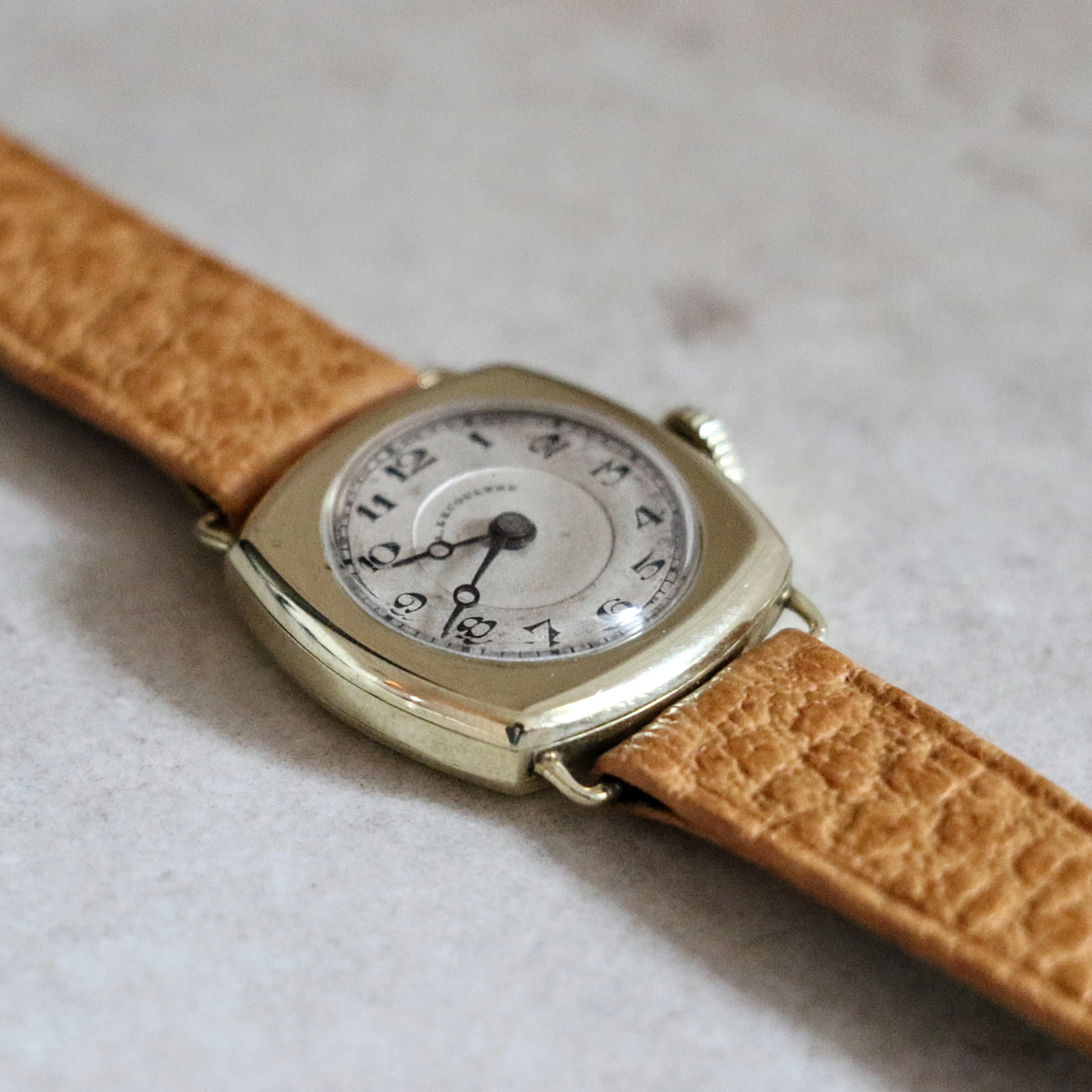 A. LeCoultre & E.Blancpain Fils. Wristwatch 15 Jewels 3 ADJ 14K GOLD Vintage Swiss Watch