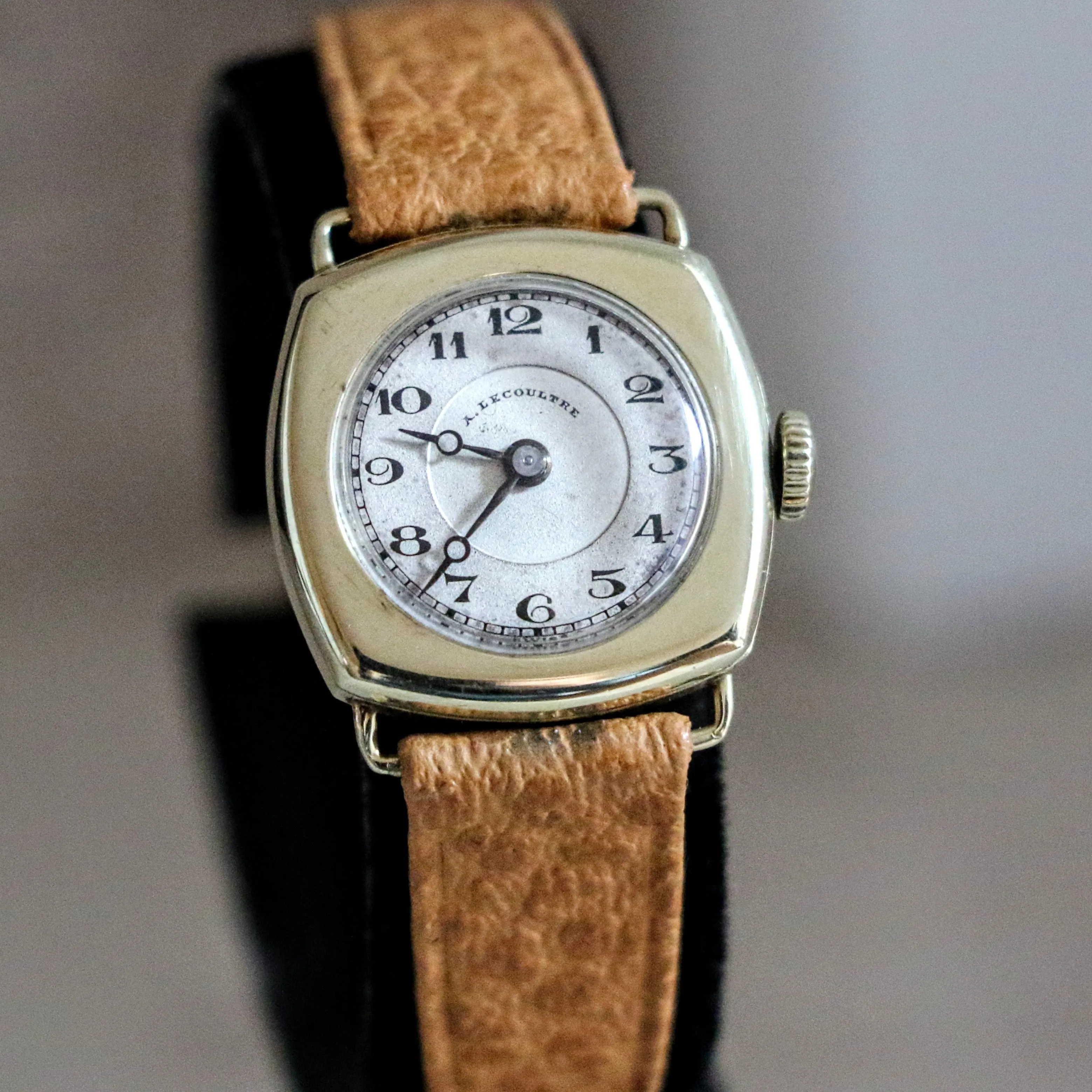 A. LeCoultre & E.Blancpain Fils. Wristwatch 15 Jewels 3 ADJ 14K GOLD Vintage Swiss Watch