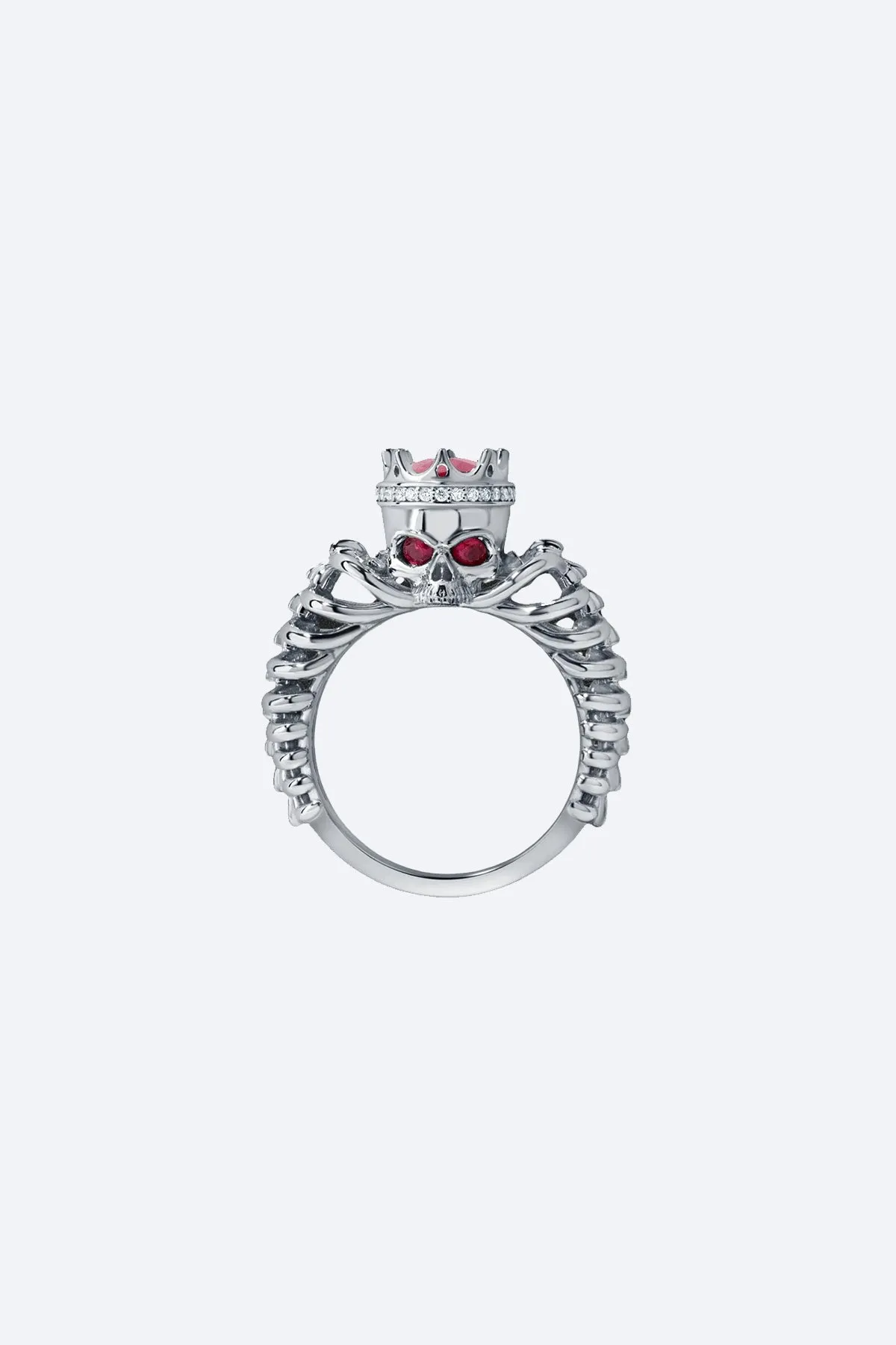ALEX MOSS | RIB CAGE RING, RUBY - WHITE