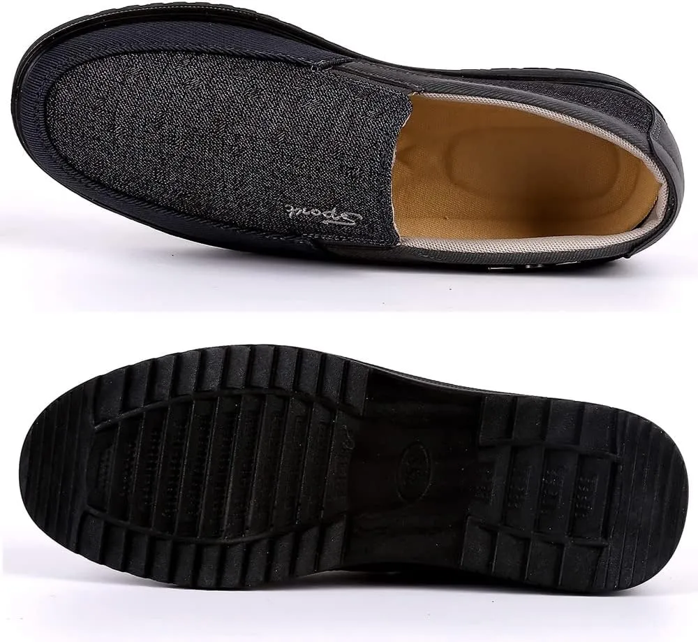 AngryMonkey Mens Slip On Loafer Plantar Fasciitis with Arch Support Dimleen Orthopedic Boat Shoes Pain Relief Cloth Shoes Large Sizes15