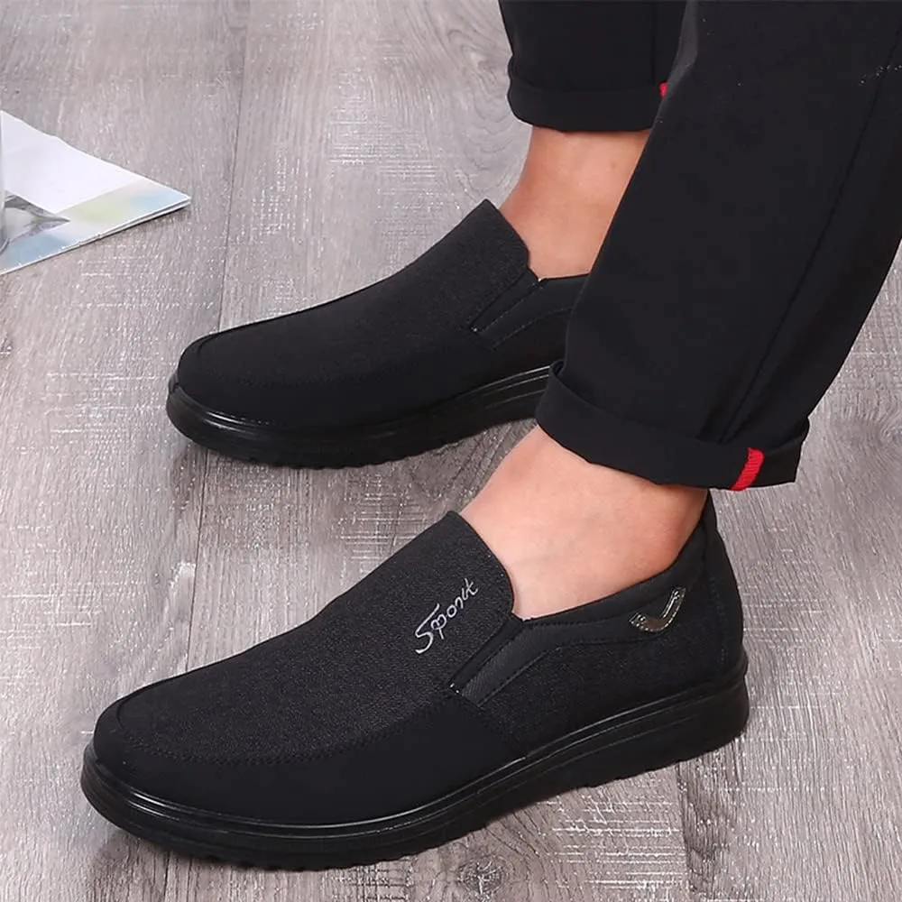 AngryMonkey Mens Slip On Loafer Plantar Fasciitis with Arch Support Dimleen Orthopedic Boat Shoes Pain Relief Cloth Shoes Large Sizes15