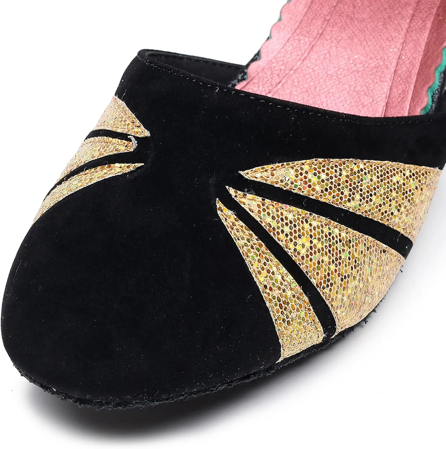 AOQUNFS Women's Latin Dance Shoes Colsed Toe Ballroom Modern Salsa Practice Dance Shoes