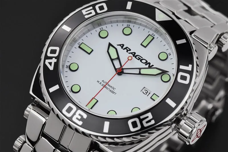 ARAGON Millipede Automatic with Super Luminova Dial A093WHT