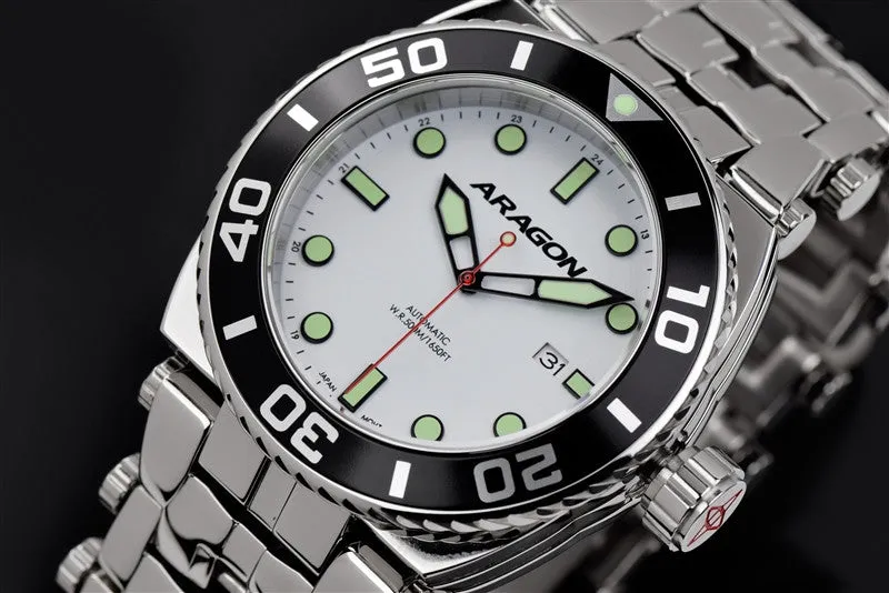 ARAGON Millipede Automatic with Super Luminova Dial A093WHT