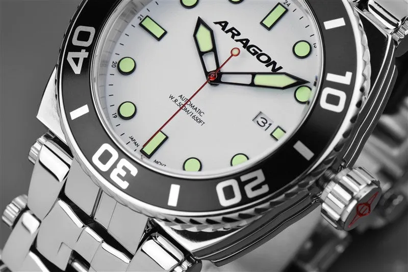 ARAGON Millipede Automatic with Super Luminova Dial A093WHT