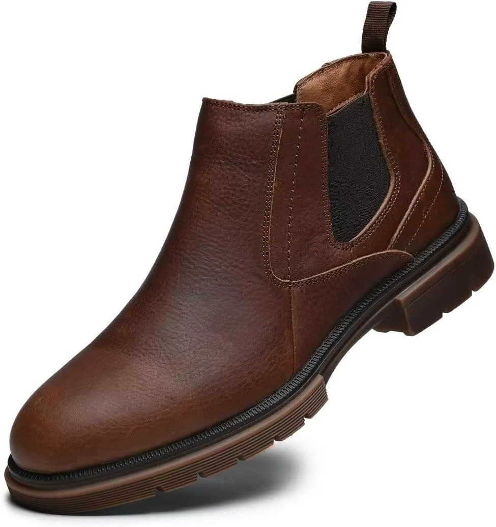 Arkbird Chelsea Ankle Boots for Men Genuine Leather Oxford Casual and Formal Dress Boot