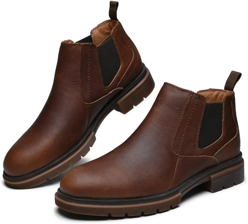 Arkbird Chelsea Ankle Boots for Men Genuine Leather Oxford Casual and Formal Dress Boot