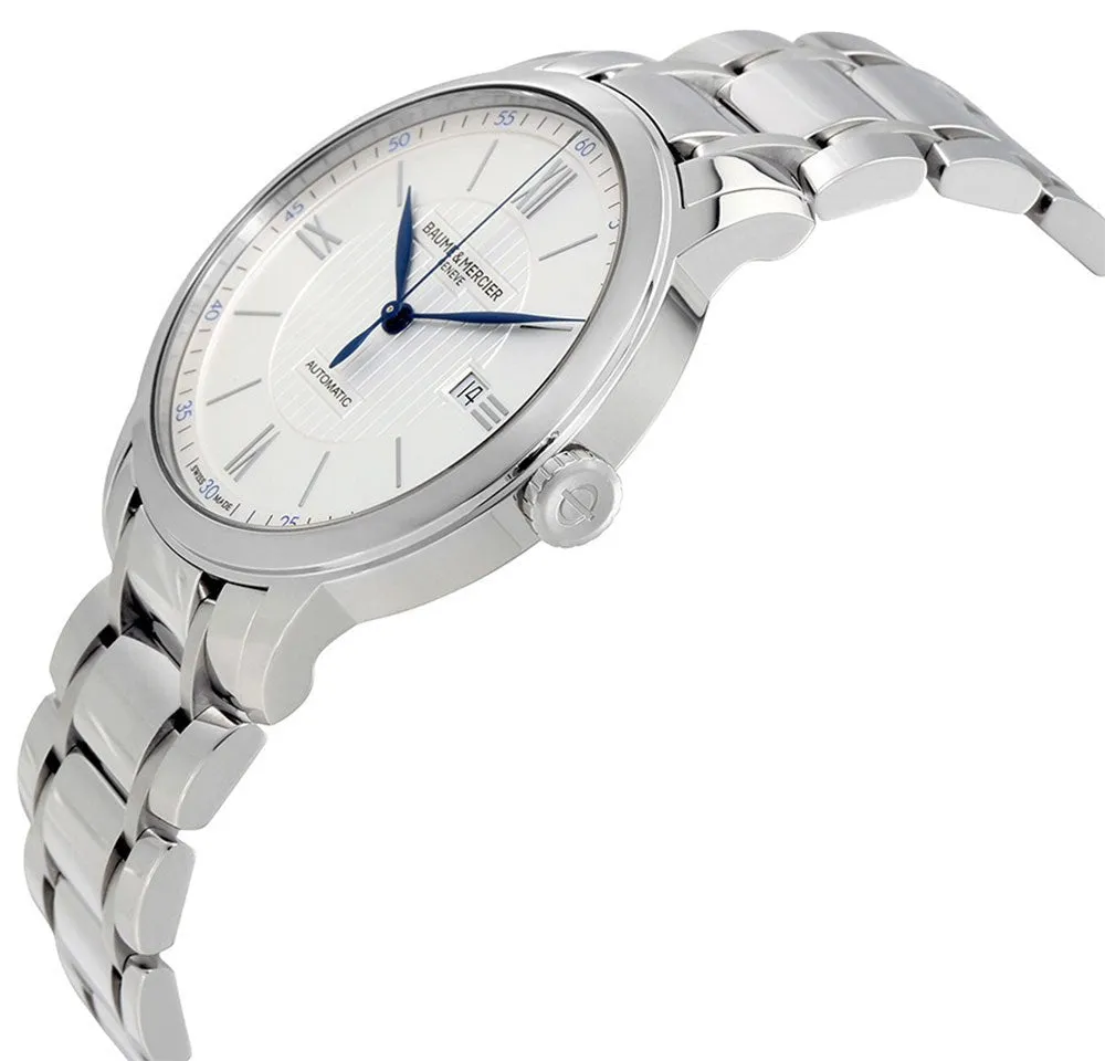 Baume & Mercier Classima Stainless Steel Automatic Silver Dial Date Mens Watch M0A10334