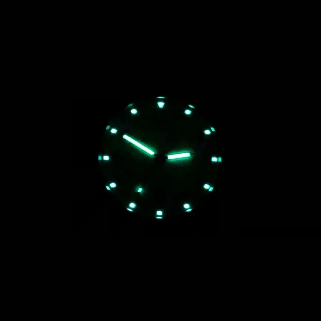 Bertucci DX3 Super Black Nylon Strap 40mm Black Polycarbonate Dial Field Watch