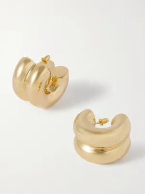 Billow gold vermeil hoop earrings