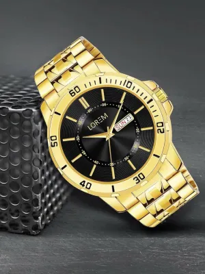 Black Day-Date Function Casual Analog Watch For Men LR132