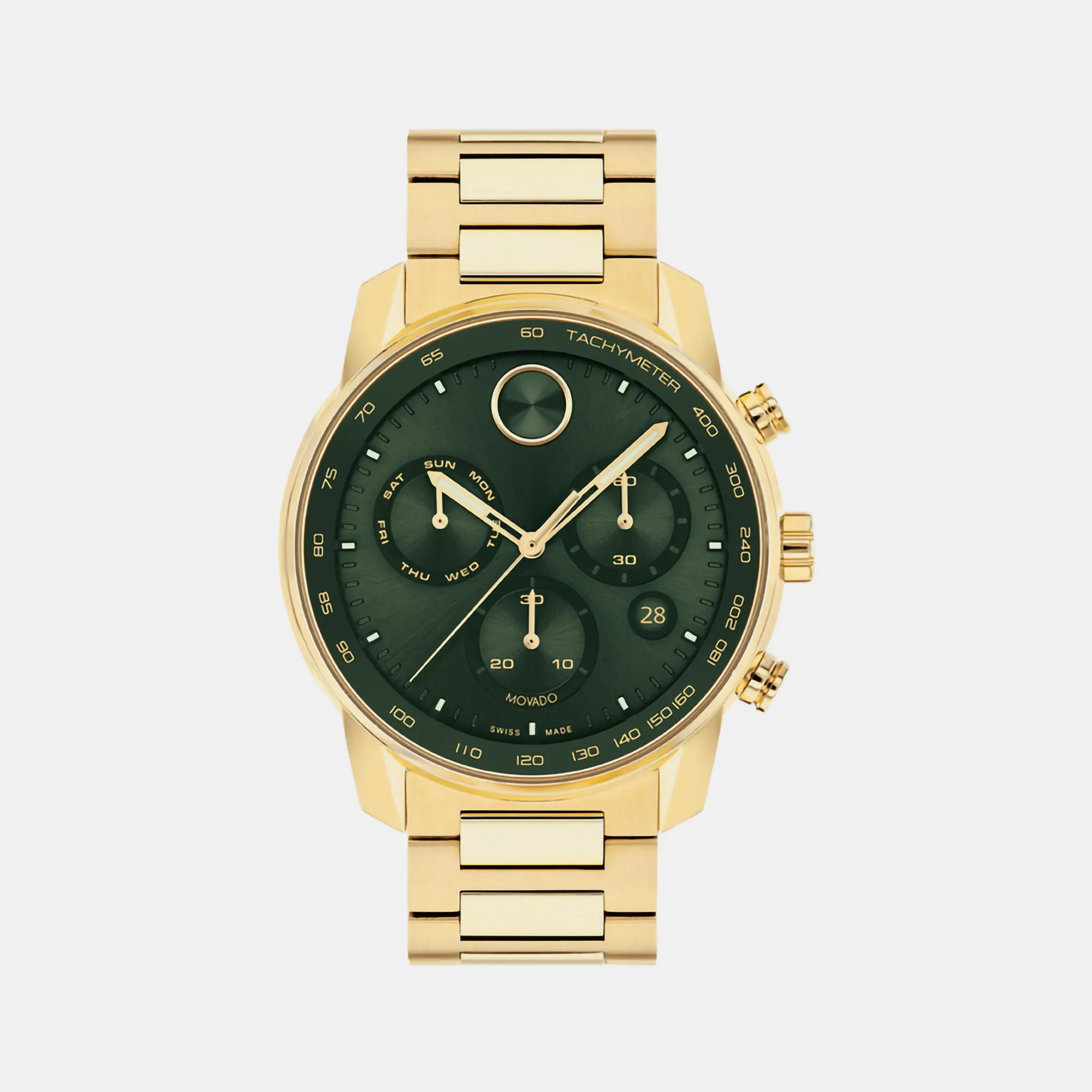 Bold Men's Green Chronograph Stainless Steel Watch 3600948