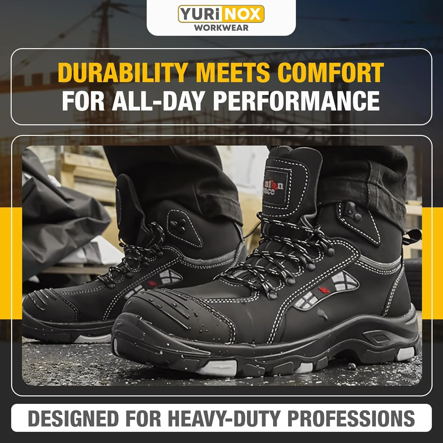BOOTS UNIONSPACE Modern Work Boots with Composite Safety Toe and Puncture-Proof Kevlar Sole