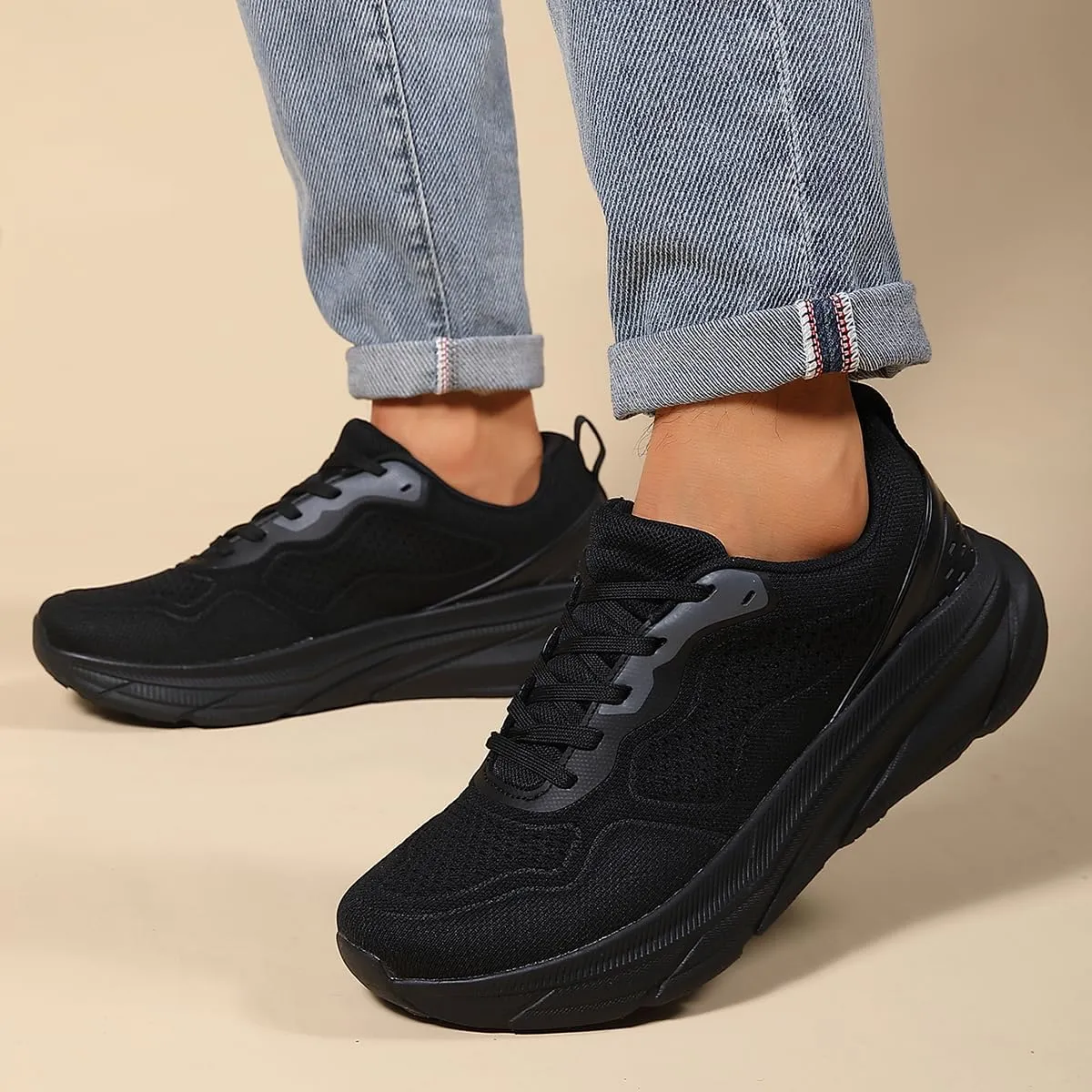 Breathable Running Shoes for Men Non Slip Slip On Walking Shoes Lightweight Walking of Mesh Workout Fashion Comfortable