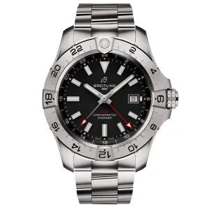 Breitling Avenger 44mm GMT Black Dial Automatic Gents Watch A32320101B1A1