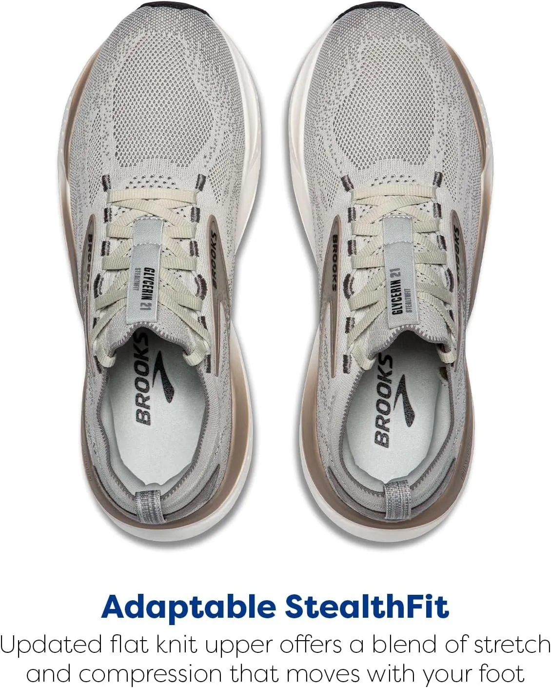 Brooks Mens Glycerin Stealthfit 21 Neutral Running Shoe
