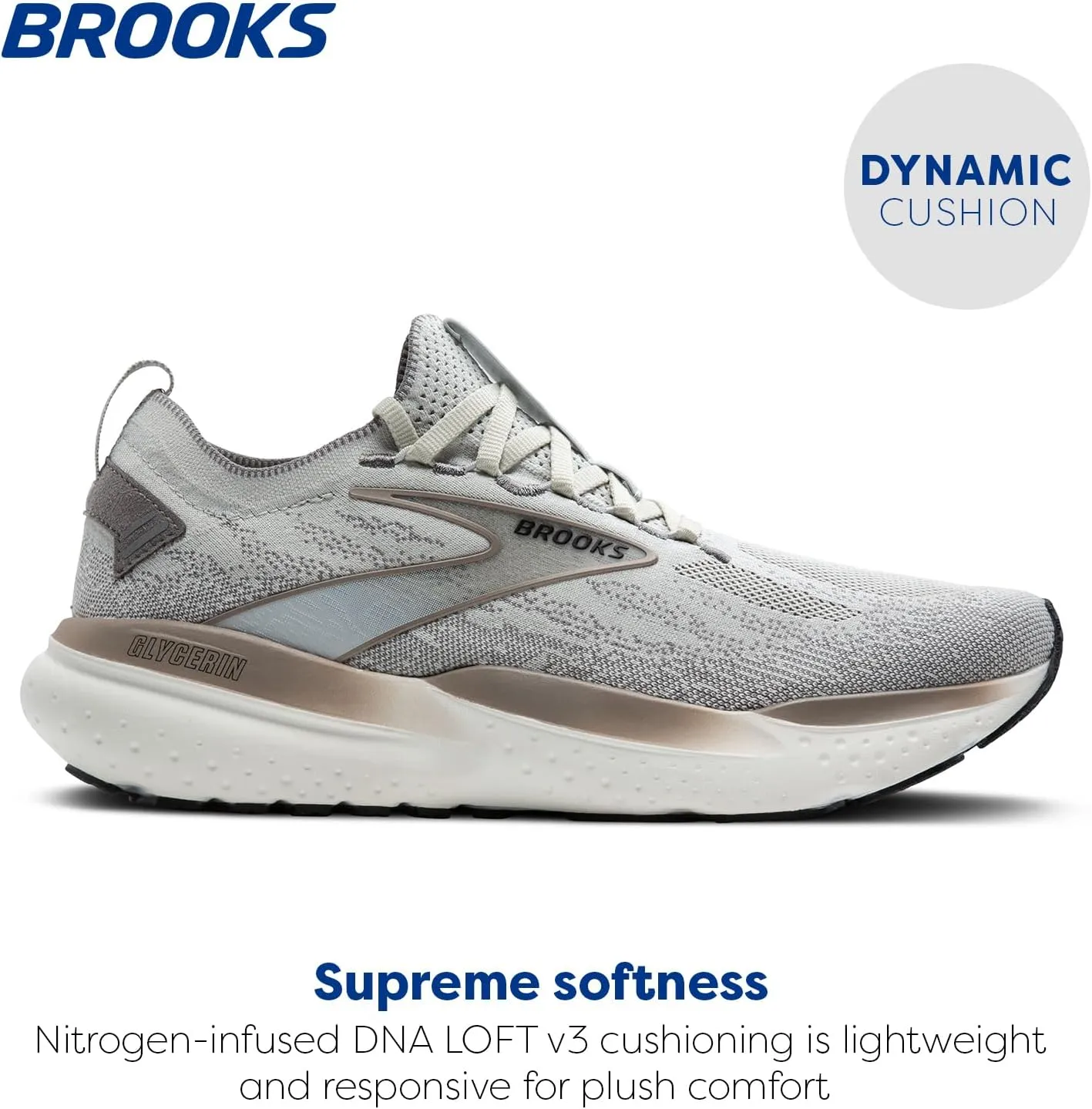 Brooks Mens Glycerin Stealthfit 21 Neutral Running Shoe