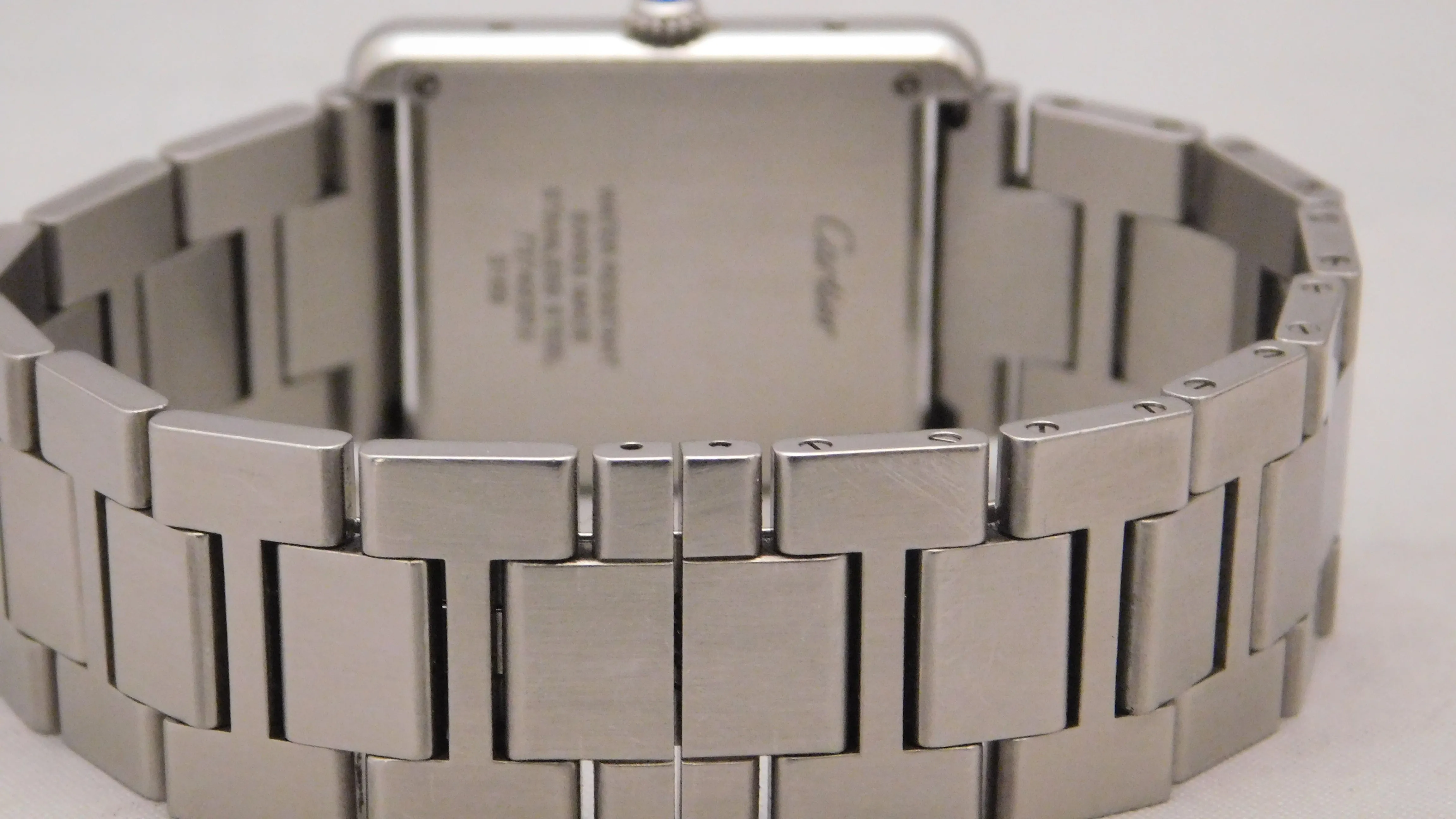 Cartier Tank Solo Large Ref. 3169 Stainless Steel Silver Roman Dial Quartz Mens Watch....27mm
