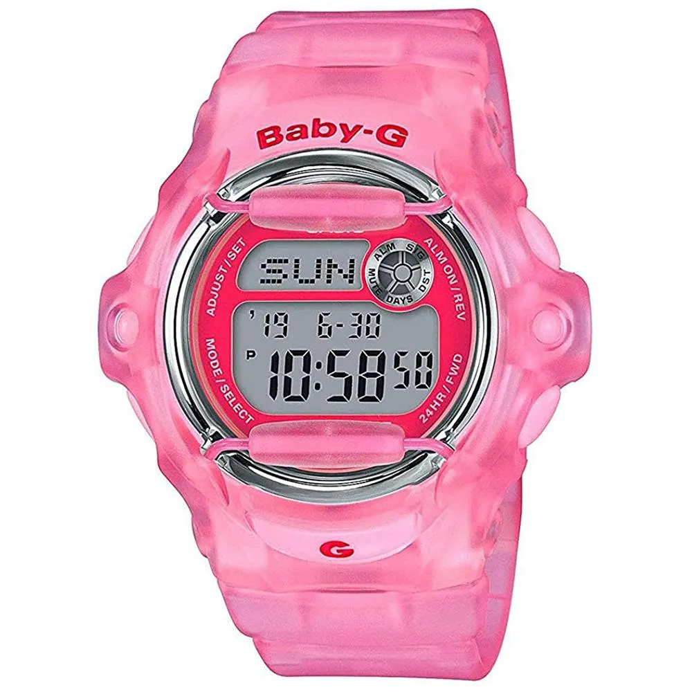 Casio Womens Baby-G Pink Resin Strap Pink Digital Dial Quartz Watch - BG169R-4E