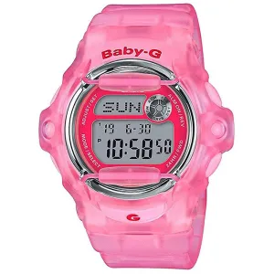 Casio Womens Baby-G Pink Resin Strap Pink Digital Dial Quartz Watch - BG169R-4E