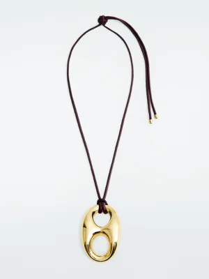 Chunky mariner-pendant necklace