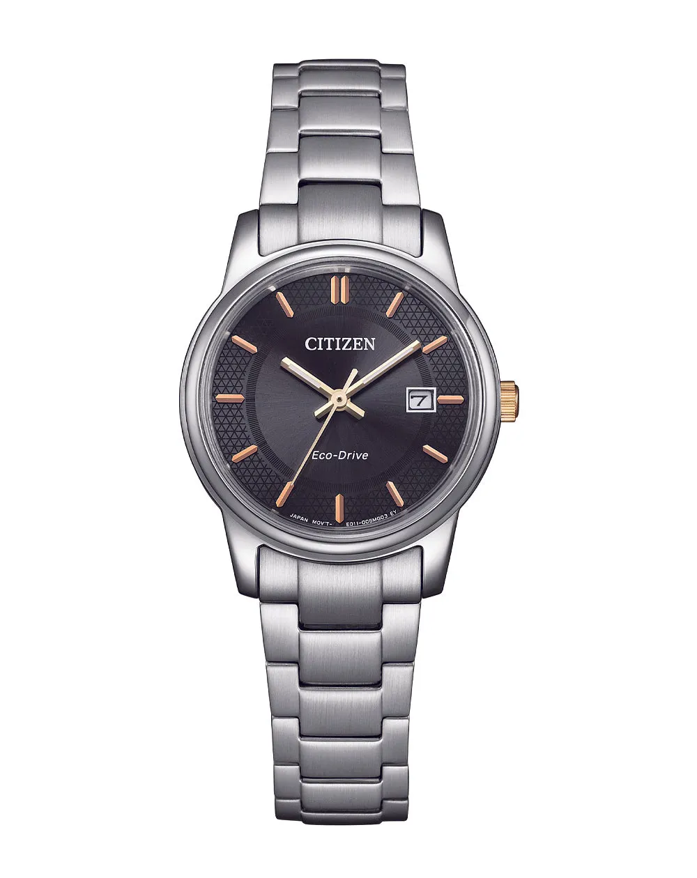 Citizen Eco-Drive Black Dial Stainless Steel Watch EW2317-76E