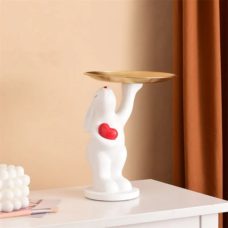 Creative Resin Polar Bear Floor Storage Desktop Ornament