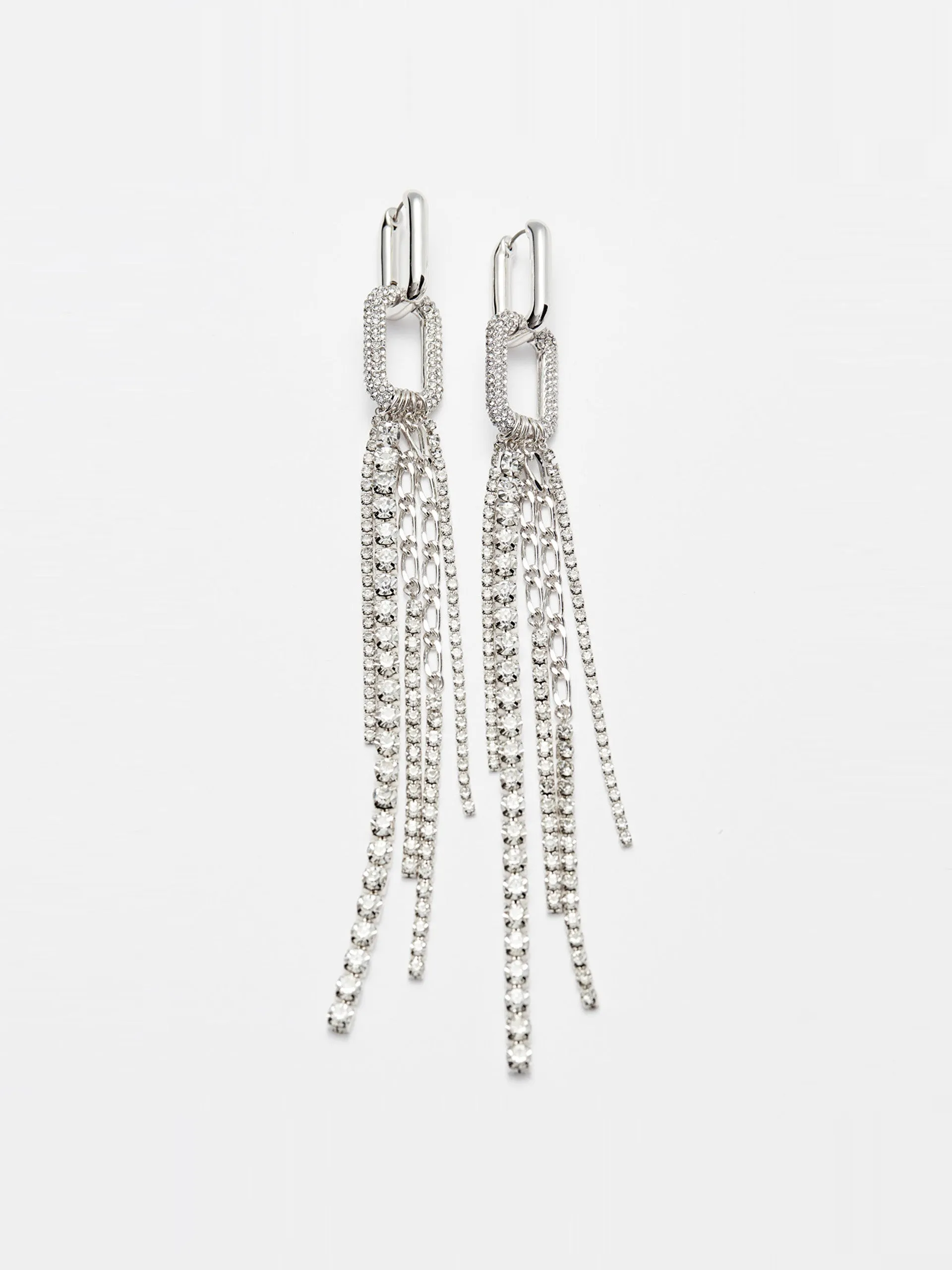 Crystal chain earrings