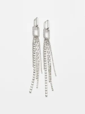 Crystal chain earrings