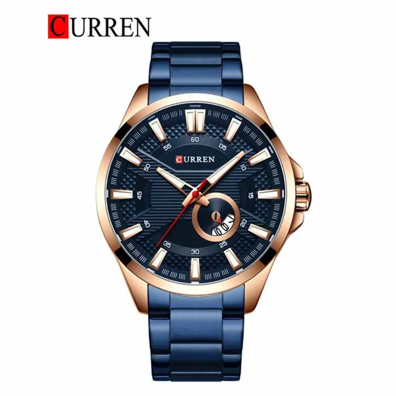 CURREN Original Brand Stainless Steel Band Wrist Watch For Men With Brand (Box & Bag)-8372