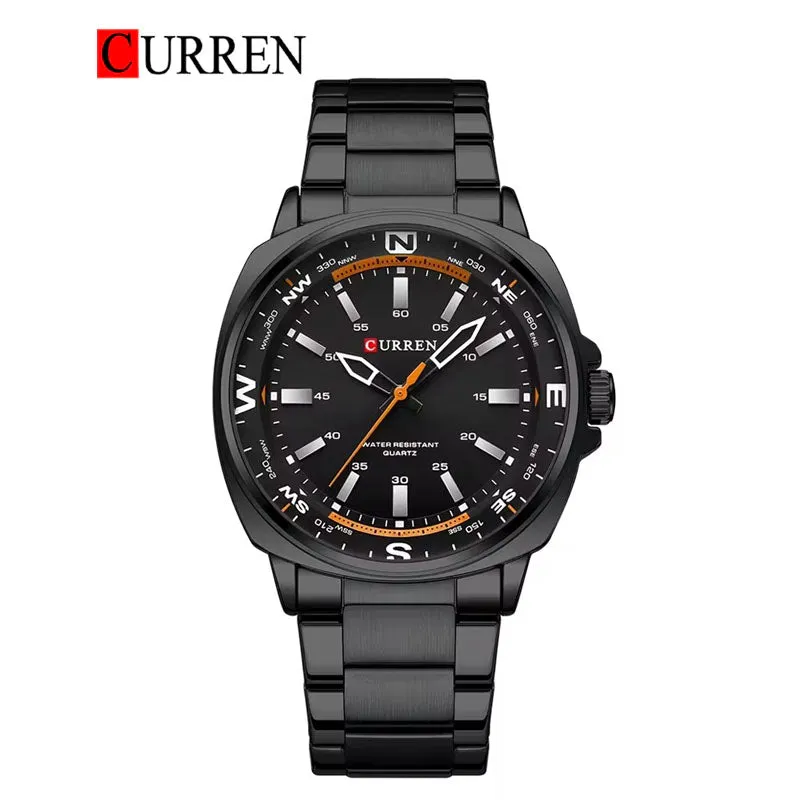 CURREN Original Brand Stainless Steel Band Wrist Watch For Men With Brand (Box & Bag)-8455