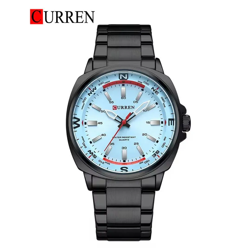 CURREN Original Brand Stainless Steel Band Wrist Watch For Men With Brand (Box & Bag)-8455