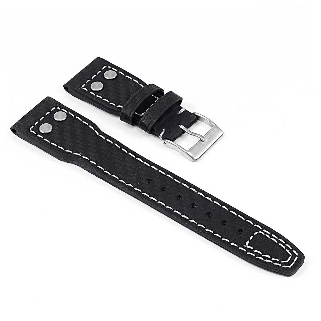 DASSARI Mirage Carbon Fiber Strap w/ Rivets
