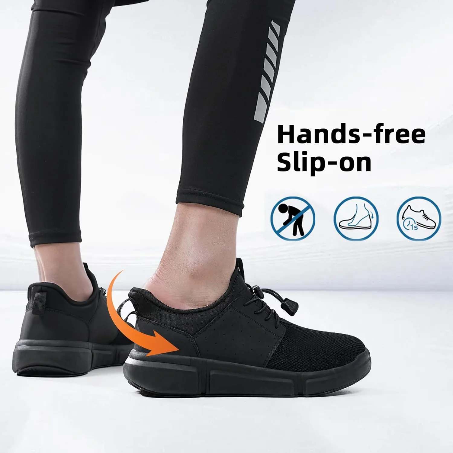 Diabetic Shoes for Men Wide Slip-on Shoes for Swollen Feet Walking Shoes for Elderly Foot Pain Relief Neuropathy