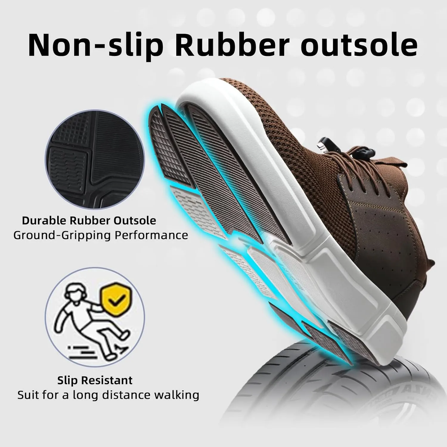 Diabetic Shoes for Men Wide Slip-on Shoes for Swollen Feet Walking Shoes for Elderly Foot Pain Relief Neuropathy
