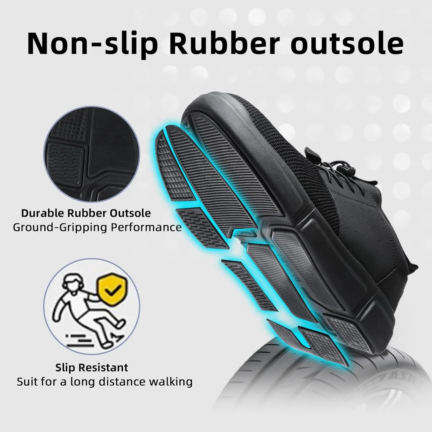 Diabetic Shoes for Men Wide Slip-on Shoes for Swollen Feet Walking Shoes for Elderly Foot Pain Relief Neuropathy