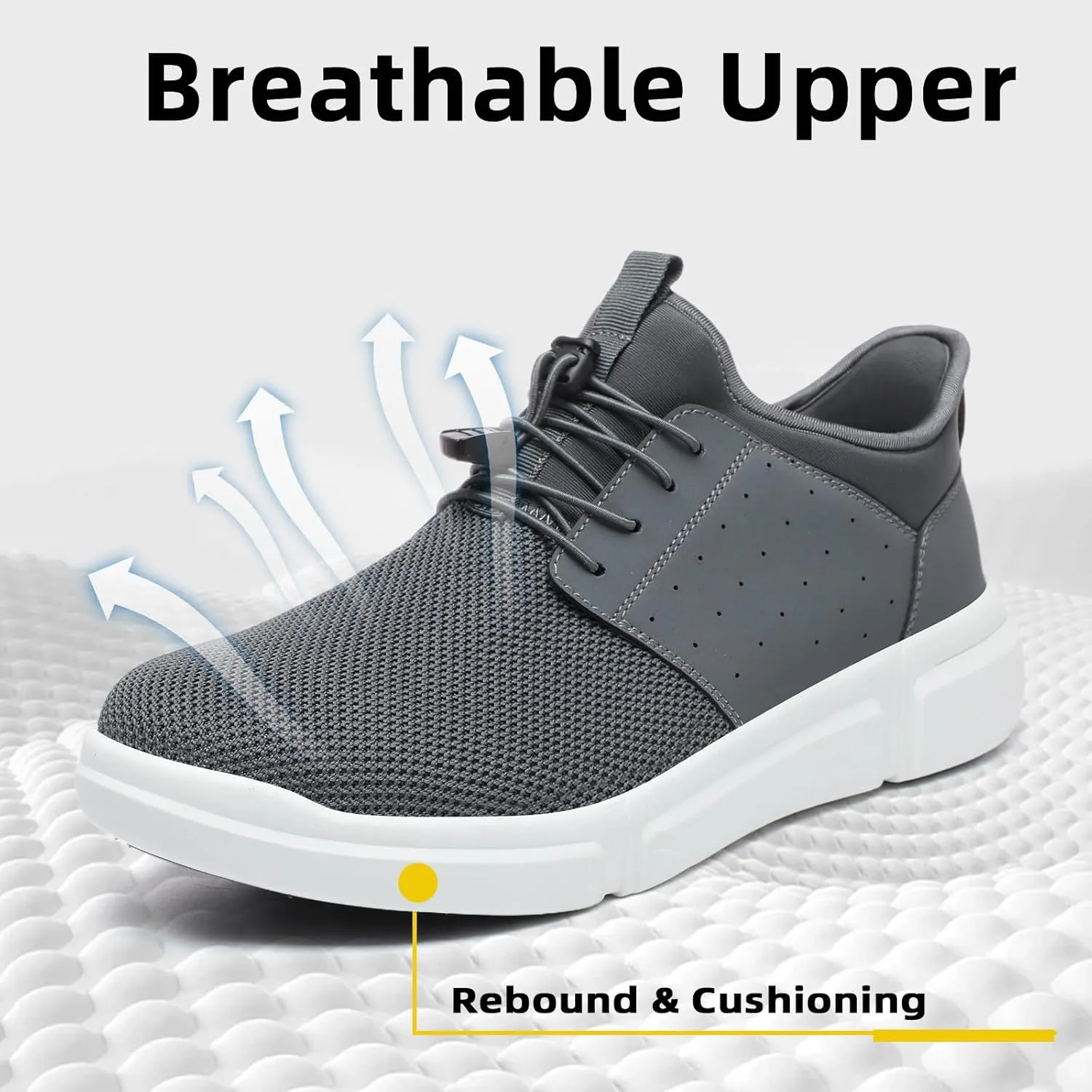 Diabetic Shoes for Men Wide Slip-on Shoes for Swollen Feet Walking Shoes for Elderly Foot Pain Relief Neuropathy